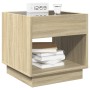 Mesita de noche con Infinity LED roble Sonoma 50x50x50 cm de , Mesitas de noche - Ref: Foro24-3284086, Precio: 82,99 €, Descu...