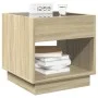 Mesita de noche con Infinity LED roble Sonoma 50x50x50 cm by , Nightstands - Ref: Foro24-3284086, Price: 81,84 €, Discount: %