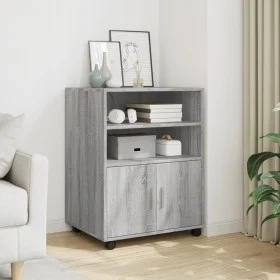 Rollschrank aus grauem Sonoma-Ingenieurholz 60x48x81 cm von , Aktenschränke - Ref: Foro24-853169, Preis: 81,49 €, Rabatt: %