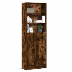 Aparador con LED madera ingeniería roble ahumado 69x32,5x200 cm by , Sideboards - Ref: Foro24-3307909, Price: 121,27 €, Disco...