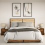 Mesita de noche luces LED 2 uds madera ingeniería roble ahumado by , Nightstands - Ref: Foro24-852056, Price: 89,13 €, Discou...
