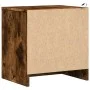 Mesita de noche luces LED 2 uds madera ingeniería roble ahumado de , Mesitas de noche - Ref: Foro24-852056, Precio: 87,93 €, ...