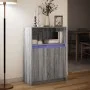 Aparador con LED madera de ingeniería gris Sonoma 72x34x100 cm by , Sideboards - Ref: Foro24-852164, Price: 76,44 €, Discount: %
