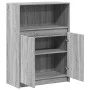 Aparador con LED madera de ingeniería gris Sonoma 72x34x100 cm by , Sideboards - Ref: Foro24-852164, Price: 76,44 €, Discount: %
