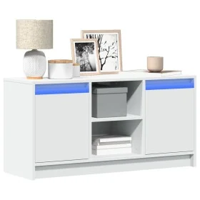 TV-Möbel mit LED-Beleuchtung aus weißem Ingenieurholz, 100x34x50 cm. von , TV-Möbel - Ref: Foro24-852187, Preis: 75,02 €, Rab...