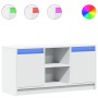 Mueble de TV con LED madera de ingeniería blanco 100x34x50 cm de , Muebles TV - Ref: Foro24-852187, Precio: 77,97 €
