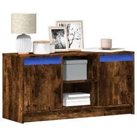 TV-Möbel aus geräucherter Eichen-Ingenieurholz-LED 100x34x50 cm von , TV-Möbel - Ref: Foro24-852191, Preis: 80,47 €, Rabatt: %