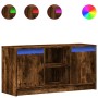 Mueble de TV LED madera ingeniería roble ahumado 100x34x50 cm de , Muebles TV - Ref: Foro24-852191, Precio: 84,42 €