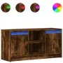 Mueble de TV LED madera ingeniería roble ahumado 100x34x50 cm by , TV Furniture - Ref: Foro24-852191, Price: 80,47 €, Discoun...