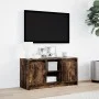 TV-Möbel aus geräucherter Eichen-Ingenieurholz-LED 100x34x50 cm von , TV-Möbel - Ref: Foro24-852191, Preis: 80,47 €, Rabatt: %