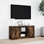 TV-Möbel aus geräucherter Eichen-Ingenieurholz-LED 100x34x50 cm von , TV-Möbel - Ref: Foro24-852191, Preis: 81,60 €, Rabatt: %