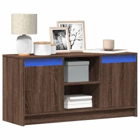 Mueble de TV LED madera ingeniería marrón roble 100x34x50 cm by , TV Furniture - Ref: Foro24-852193, Price: 85,10 €, Discount: %
