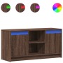 Mueble de TV LED madera ingeniería marrón roble 100x34x50 cm by , TV Furniture - Ref: Foro24-852193, Price: 86,49 €, Discount: %