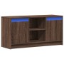 Mueble de TV LED madera ingeniería marrón roble 100x34x50 cm by , TV Furniture - Ref: Foro24-852193, Price: 86,49 €, Discount: %
