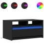 Mesa de centro con luces LED madera de ingeniería negra by , Coffee table - Ref: Foro24-851992, Price: 110,04 €, Discount: %
