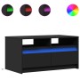 Mesa de centro con luces LED madera de ingeniería negra by , Coffee table - Ref: Foro24-851992, Price: 112,32 €, Discount: %