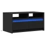 Mesa de centro con luces LED madera de ingeniería negra by , Coffee table - Ref: Foro24-851992, Price: 110,04 €, Discount: %