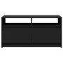 Mesa de centro con luces LED madera de ingeniería negra by , Coffee table - Ref: Foro24-851992, Price: 110,04 €, Discount: %
