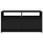 Mesa de centro con luces LED madera de ingeniería negra by , Coffee table - Ref: Foro24-851992, Price: 112,32 €, Discount: %