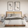 Mesita de noche luces LED 2 uds madera ingeniería gris hormigón by , Nightstands - Ref: Foro24-852040, Price: 90,02 €, Discou...