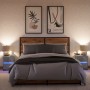 Mesita de noche luces LED 2 uds madera ingeniería gris hormigón by , Nightstands - Ref: Foro24-852040, Price: 90,02 €, Discou...