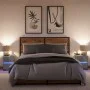 Nachttisch mit LED-Lichtern, 2 Stück, aus grauem Beton-Ingenieurholz. von , Nachttische - Ref: Foro24-852040, Preis: 88,77 €,...