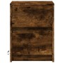 Mesita de noche luces LED 2 uds madera ingeniería roble ahumado by , Nightstands - Ref: Foro24-852042, Price: 84,71 €, Discou...