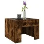 Mesa de centro con Infinity LED roble ahumado 40x40x30 cm by , Coffee table - Ref: Foro24-847599, Price: 57,29 €, Discount: %