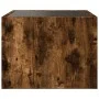 Mesa de centro con Infinity LED roble ahumado 40x40x30 cm by , Coffee table - Ref: Foro24-847599, Price: 57,29 €, Discount: %