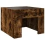 Mesa de centro con Infinity LED roble ahumado 40x40x30 cm by , Coffee table - Ref: Foro24-847599, Price: 57,29 €, Discount: %