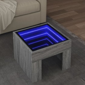 Mesa de centro con Infinity LED gris Sonoma 40x40x30 cm von , Couchtisch - Ref: Foro24-847600, Preis: 66,32 €, Rabatt: %