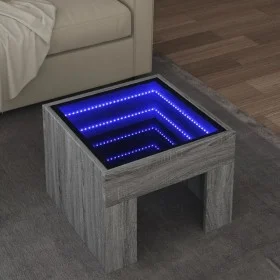 Mesa de centro con Infinity LED gris Sonoma 40x40x30 cm by , Coffee table - Ref: Foro24-847600, Price: 65,28 €, Discount: %