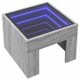 Mesa de centro con Infinity LED gris Sonoma 40x40x30 cm by , Coffee table - Ref: Foro24-847600, Price: 66,32 €, Discount: %
