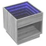 Mesa de centro con Infinity LED gris Sonoma 50x50x50 cm by , Coffee table - Ref: Foro24-847656, Price: 84,14 €, Discount: %