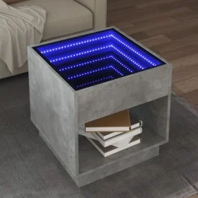 Mesa de centro con Infinity LED gris hormigón 50x50x50 cm by , Coffee table - Ref: Foro24-847654, Price: 82,07 €, Discount: %