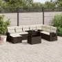 Set de sofás de jardín 9 pzas y cojines ratán sintético marrón von , Gartensets - Ref: Foro24-3275033, Preis: 626,91 €, Rabat...