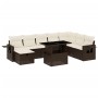 Set de sofás de jardín 9 pzas y cojines ratán sintético marrón by , Garden sets - Ref: Foro24-3275033, Price: 626,37 €, Disco...
