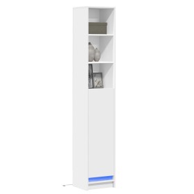 Aparador con luz LED madera de ingeniería blanco 36x32,5x200 cm by , Sideboards - Ref: Foro24-852124, Price: 81,15 €, Discoun...