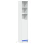 Aparador con luz LED madera de ingeniería blanco 36x32,5x200 cm by , Sideboards - Ref: Foro24-852124, Price: 81,15 €, Discoun...