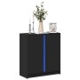 Aparador con luces LED madera de ingeniería negro 77x34x85 cm by , Sideboards - Ref: Foro24-852132, Price: 90,76 €, Discount: %