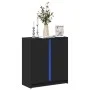 Sideboard mit LED-Lichtern aus schwarzem Ingenieurholz 77x34x85 cm. von , Sideboards - Ref: Foro24-852132, Preis: 89,38 €, Ra...