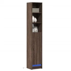 Aparador con LED madera ingeniería marrón roble 36x32,5x200 cm by , Sideboards - Ref: Foro24-852130, Price: 82,59 €, Discount: %