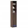 Aparador con LED madera ingeniería marrón roble 36x32,5x200 cm by , Sideboards - Ref: Foro24-852130, Price: 83,64 €, Discount: %
