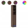Aparador con LED madera ingeniería marrón roble 36x32,5x200 cm by , Sideboards - Ref: Foro24-852130, Price: 82,59 €, Discount: %