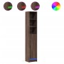 Aparador con LED madera ingeniería marrón roble 36x32,5x200 cm by , Sideboards - Ref: Foro24-852130, Price: 83,64 €, Discount: %