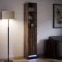 Aparador con LED madera ingeniería marrón roble 36x32,5x200 cm by , Sideboards - Ref: Foro24-852130, Price: 82,59 €, Discount: %
