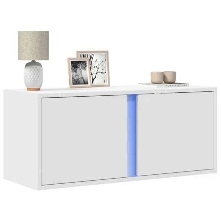 TV-Wandmöbel mit LED-Lichtern, weiß, 80x31x35 cm. von , TV-Möbel - Ref: Foro24-852257, Preis: 48,65 €, Rabatt: %