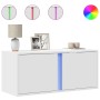 TV-Wandmöbel mit LED-Lichtern, weiß, 80x31x35 cm. von , TV-Möbel - Ref: Foro24-852257, Preis: 49,25 €, Rabatt: %