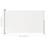 Einziehbare Seitenmarkise für Terrasse cremefarben 220x300 cm von vidaXL, Sonnenschirme - Ref: Foro24-313424, Preis: 101,20 €...