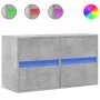 Wand-TV-Möbel mit LED-Lichtern in Betongrau 80x31x45 cm von , TV-Möbel - Ref: Foro24-852288, Preis: 65,06 €, Rabatt: %